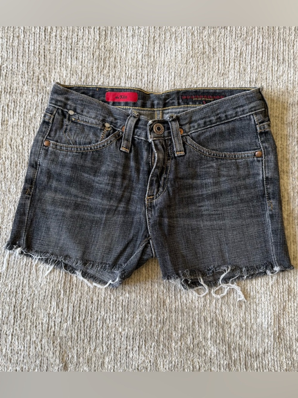 AG Adriano Goldschmied Kiss Denim Cutoff Shorts‎ Size 23 USA